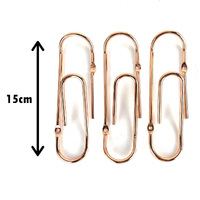 Mini Paper Clip Wall Hooks Set of 3 [Colour: Copper] additional image