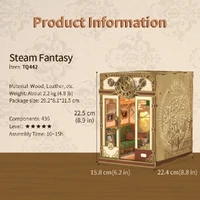 Steam Fantasy Infinity Train Cabin 3D DIY Book Nook additional image