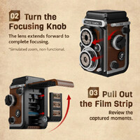 Retro Collection Twin Lens Reflex Camera Construction Set additional image