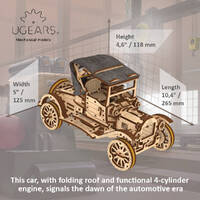 UGears Retro Car UGR-T Model Kit additional image