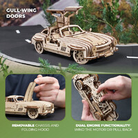 UGears Winged Sports Coupe Wooden Model Kit additional image