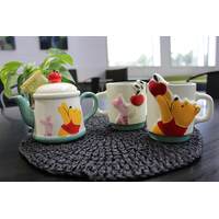 Winnie the Pooh and Piglet Apple Teapot and Mugs Set additional image