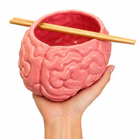 Brain Ceramic Noodle Bowl with Chopsticks additional image