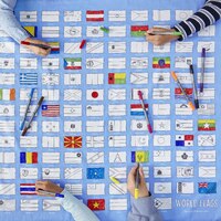 Colour and Learn World Flags Table Cloth additional image