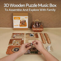 Cat's Family 3D DIY Rotating Music Box Kit additional image