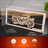 UGears Indie Moto 2.5D Wooden Puzzle Kit additional image