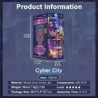 Cyber City 3D Wooden Puzzle DIY Book Nook Kit additional image