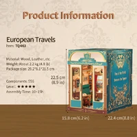 European Travels Infinity Train Cabin 3D DIY Book Nook additional image