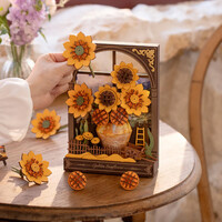 Rowood Golden Sunflower Wall Art 3D Wooden Puzzle additional image
