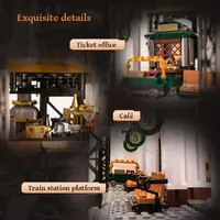 Joyside Series Steampunk Railway Station Model Kit 2788pcs additional image