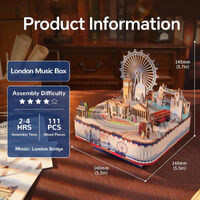 London 3D Rotating Music Box Kit additional image