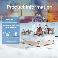 Snow World 3D DIY Rotating Music Box Kit additional image