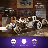 UGears Hot Rod Furious Mouse Wooden Model Kit additional image