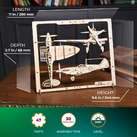 UGears Fighter Aircraft 2.5D Wooden Puzzle Kit additional image