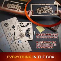 UGears Indie Moto 2.5D Wooden Puzzle Kit additional image