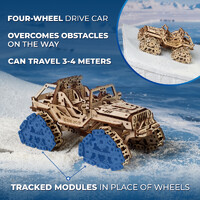 UGears Tracked Off Road Vehicle Wooden Model Kit additional image