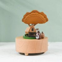 Three Wandering Totoros Wooden Music Box additional image
