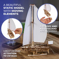 UGears Ocean Beauty Yacht Model Kit additional image