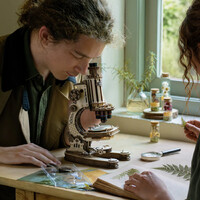 ROKR Microscope Mechanical Wooden Kit additional image
