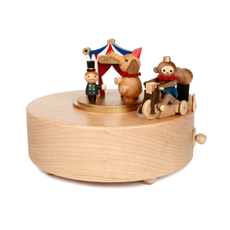 At the Circus Moving Wooden Musical Box Roll up, roll up, the circus