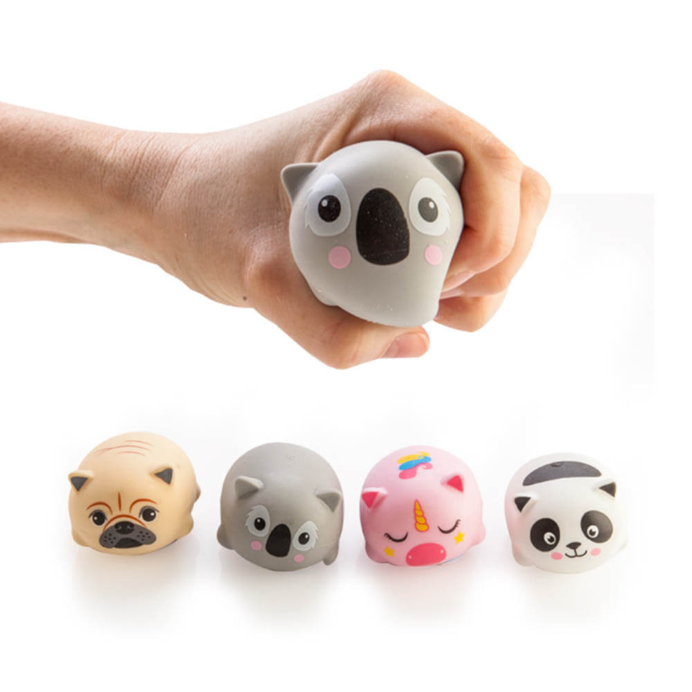 Set of 6 Dog Mochi Squishy Animals - Kawaii - Cute Individually Boxed Wrapped Toys - Sensory, Stress, Fidget Party Favor Toy