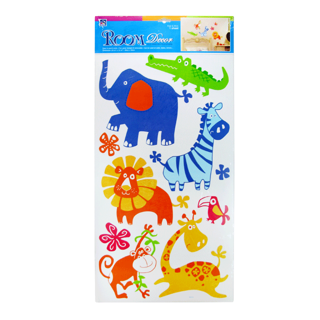 Wall Art Stickers Zoo Animals Large Who's the King of Your Jungle?
