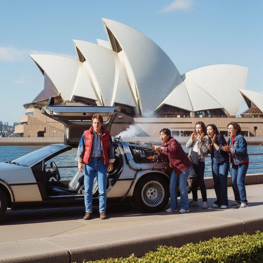 Marty McFly at the Sydney Opera House