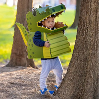 3D Cardboard Billie the Crocodile Costume Kit main image