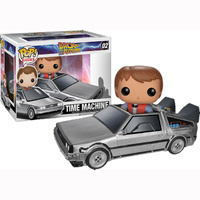 Back to the Future Delorean Time Machine with Marty McFly Pop Vinyl main image