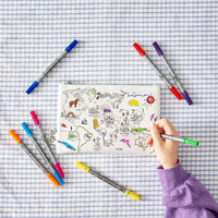 Colour and Learn World Map Pencil Case