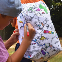 Colour and Learn World Map Backpack