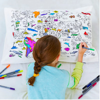 Colour and Learn World Map Pillowcase