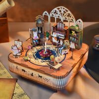 Cat's Family 3D DIY Rotating Music Box Kit