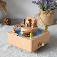 Chalet by the River Wooden Music Box