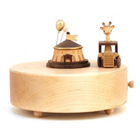 Circus Giraffe Moving Wooden Musical Box main image