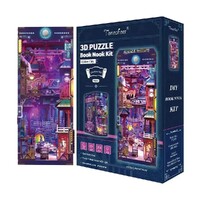 Cyber City 3D Wooden Puzzle DIY Book Nook Kit main image