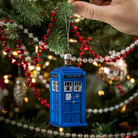 Doctor Who Tardis Glass Christmas Ornament main image