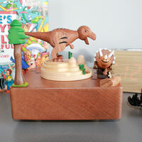 Dinosaur World Moving Wooden Music Box main image