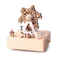 Ferris Wheel Amusement Park Wooden Musical Box main image