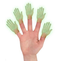 Glow in the Dark Finger Hands Finger Puppets 5 Pack main image