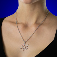 Geek Gems Caffeine Molecule Necklace main image