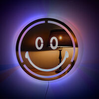 Happy Face LED Wall Mirror main image