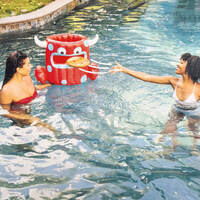 Inflatable Monster Mouth Disc Toss Game main image