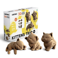 Kittens Trio 3-in-1 3D Cardboard Puzzle