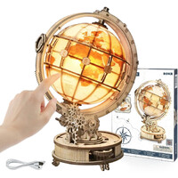 ROKR Luminous Globe 3D Wooden Puzzle