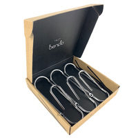 Mini Paper Clip Wall Hooks Set of 3 [Colour: Chrome] main image