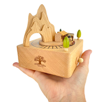 Mountain Railroad Train Wooden Music Box main image