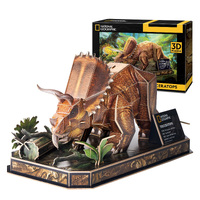 National Geographic Triceratops 44pc 3D Paper Model Kit