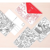 OMY Colouring Postcards Cities main image