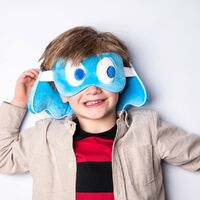 Pac Man Blue Ghost Travel Pillow and Eye Mask Set main image